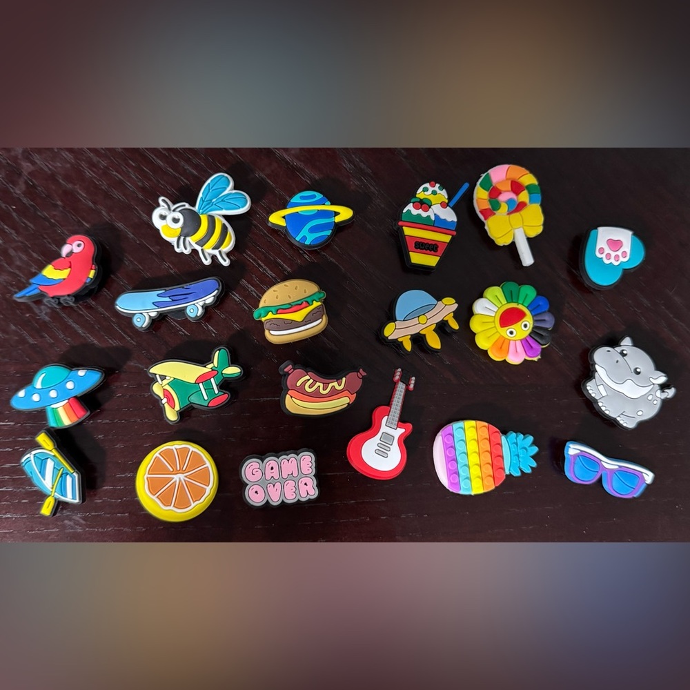 20pcs Random PVC Different Shoe Charms for Shoe Decoration -  Crocs Accessories